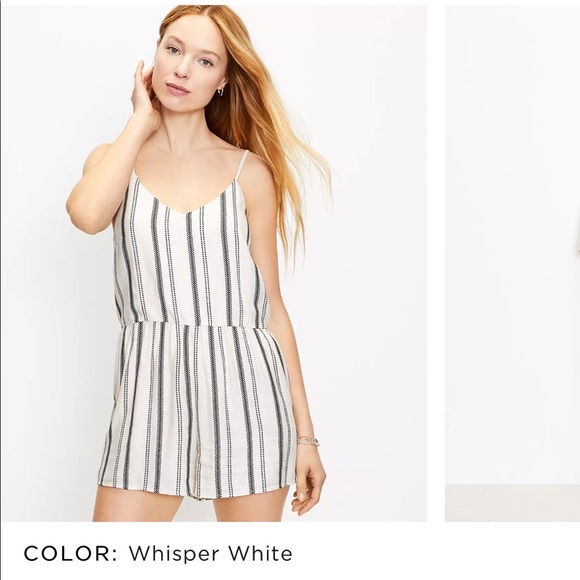 NWT LOFT Stripped Romper with Pockets 😍 - Picture 3 of 12